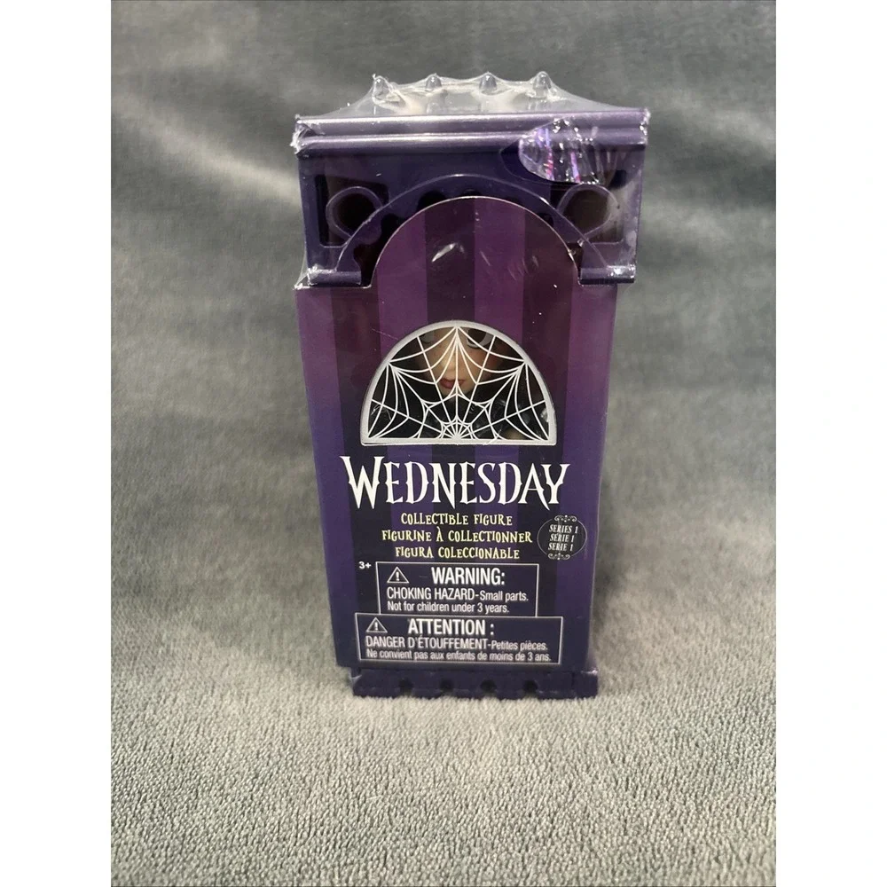 NEW Wednesday Adams Collectible Figure Wearing Dress, Series 1 Stackable House‎